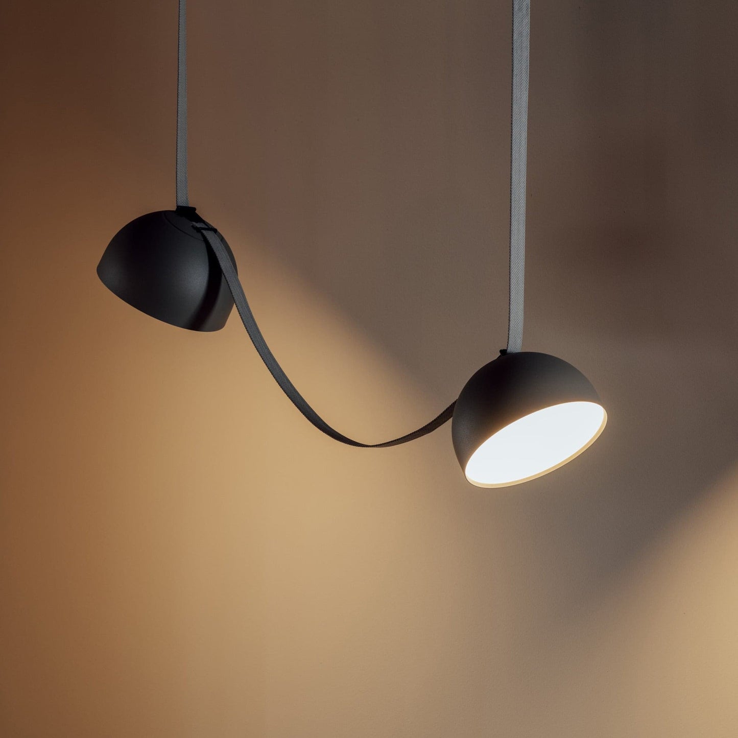 Light Rail Semispheres Canvas Pendant Lamp