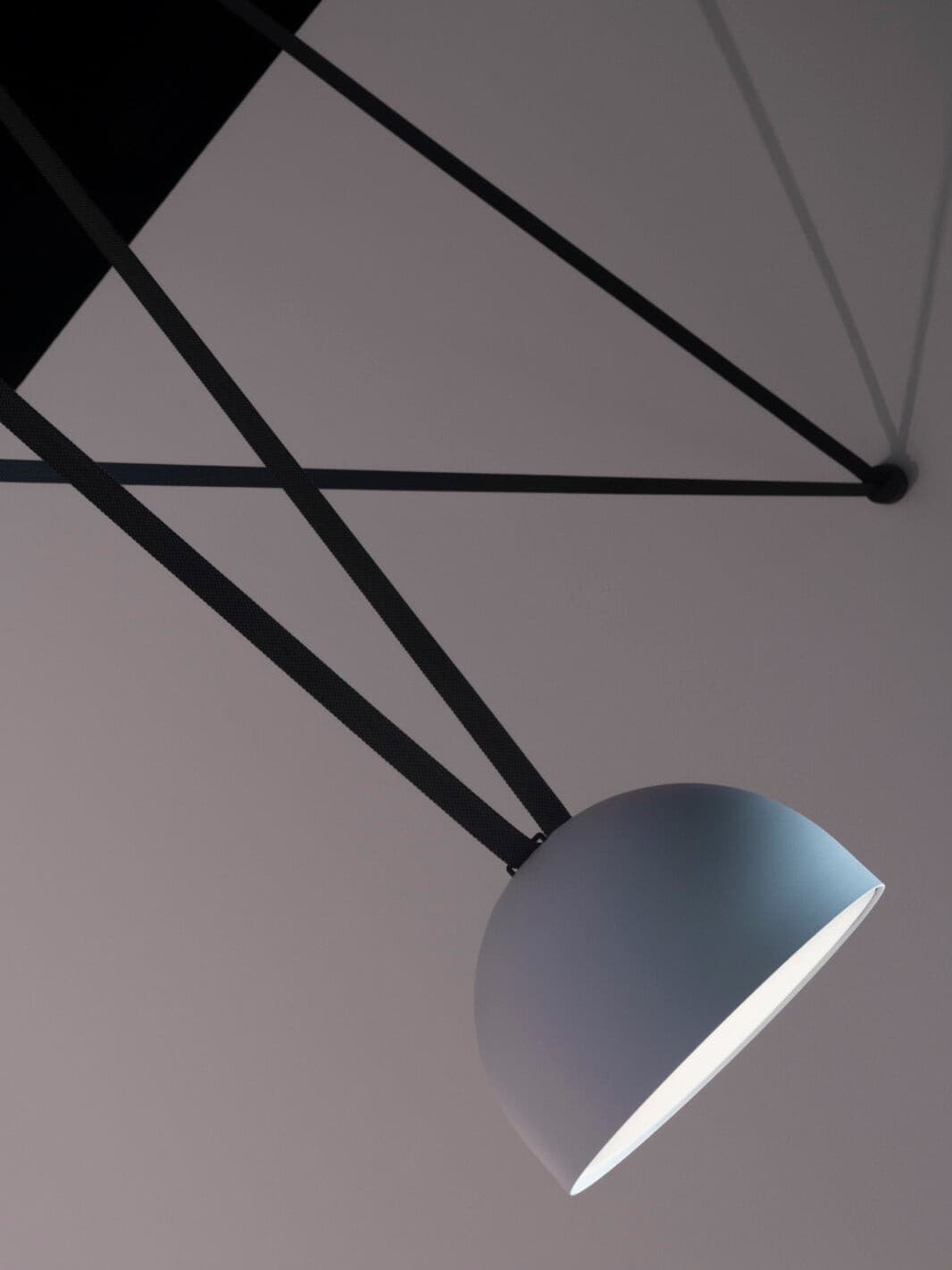 Light Rail Semispheres Canvas Pendant Lamp