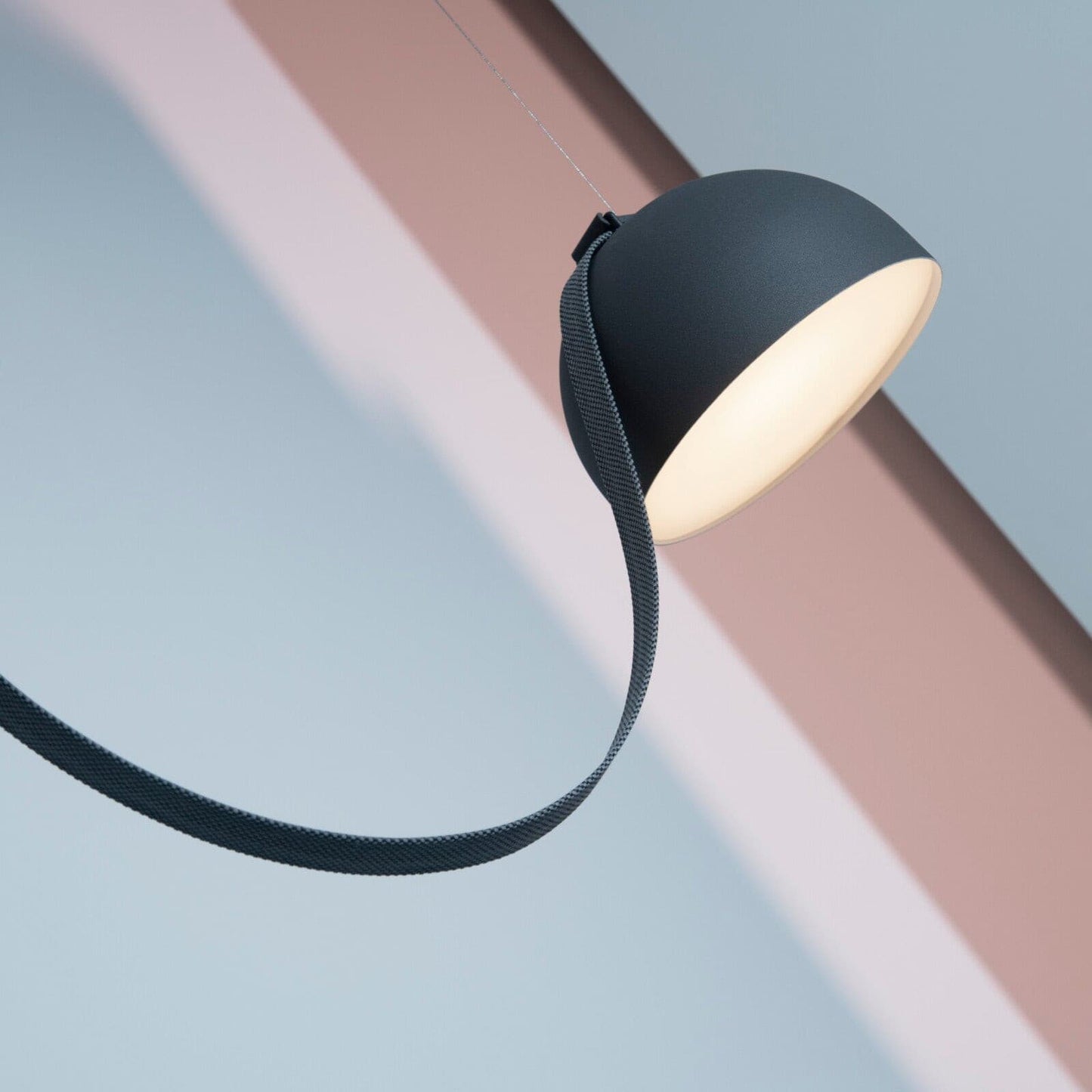 Light Rail Semispheres Canvas Pendant Lamp