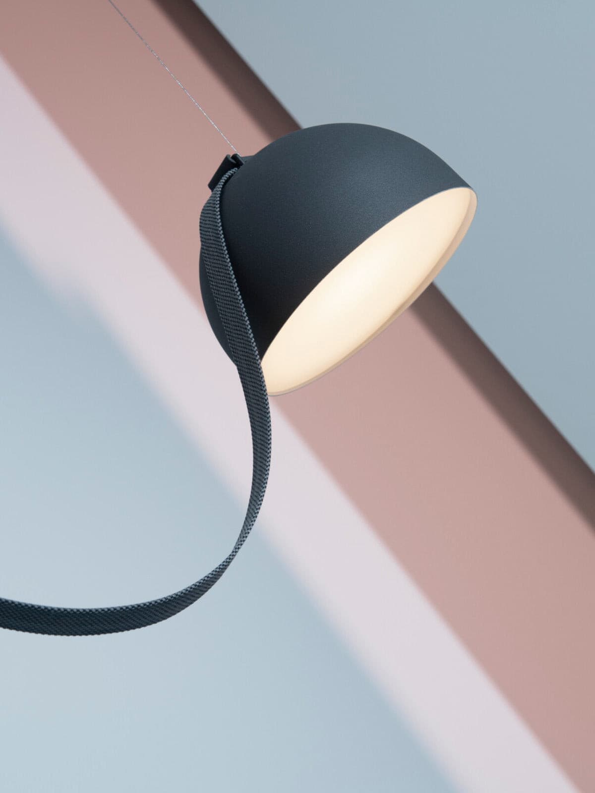 Light Rail Semispheres Canvas Pendant Lamp