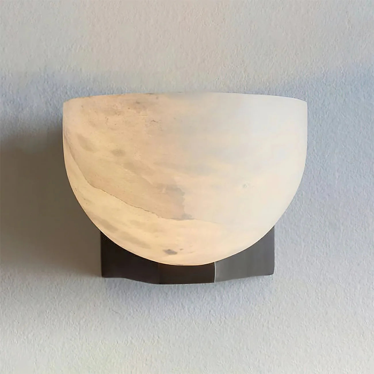 Hemispherical Alabaster Ath Wall Light