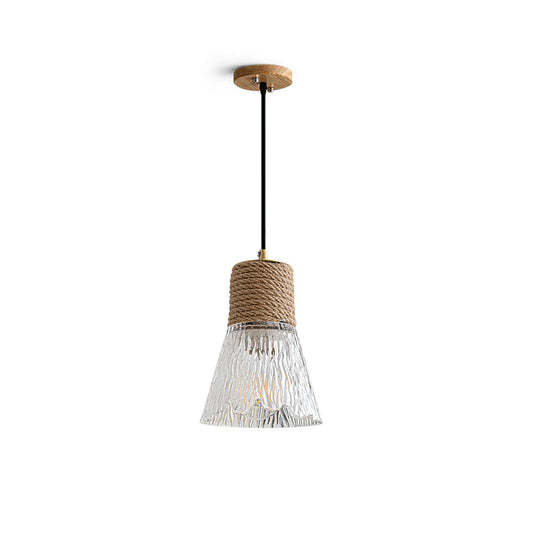 Hemp Rope Glass Pendant Lamp