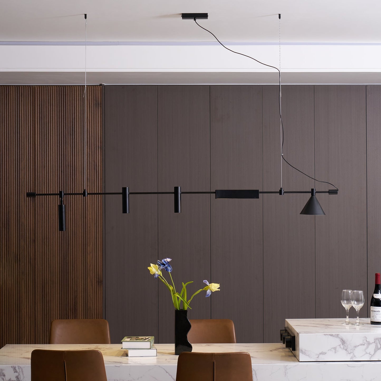 Horizontal Linear LED Pendant Lamp