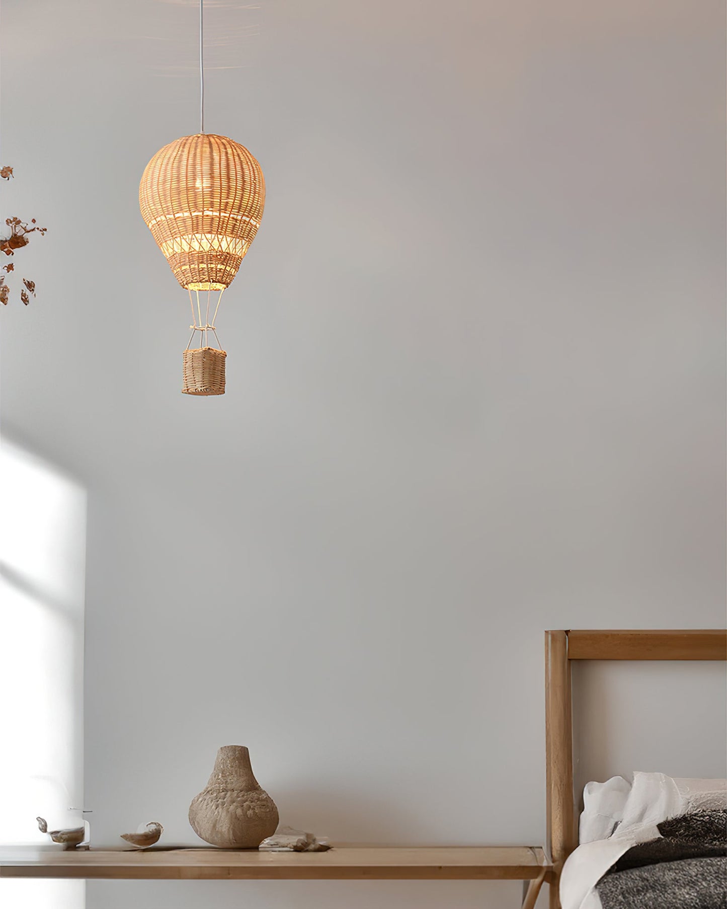 Hot Air Balloon Rattan Pendant Light