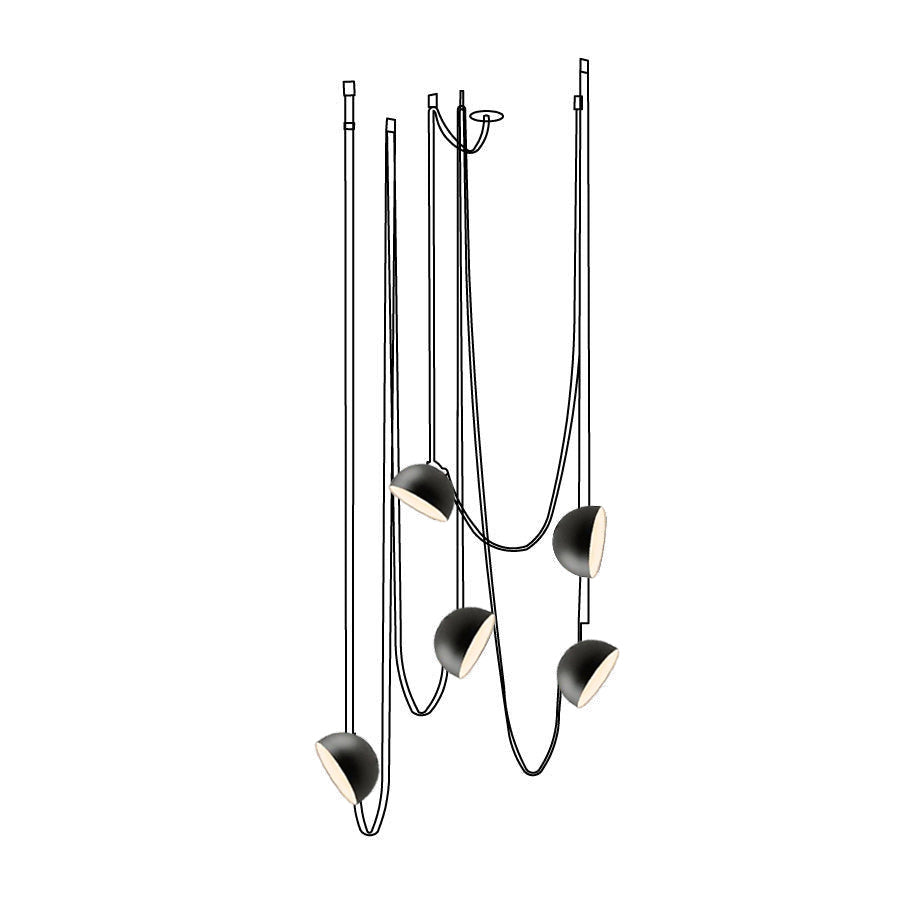 Light Rail Semispheres Canvas Pendant Lamp