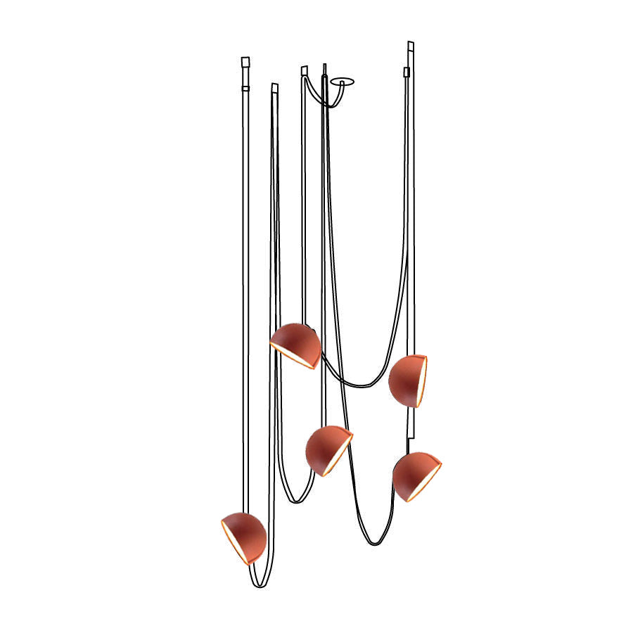 Light Rail Semispheres Canvas Pendant Lamp