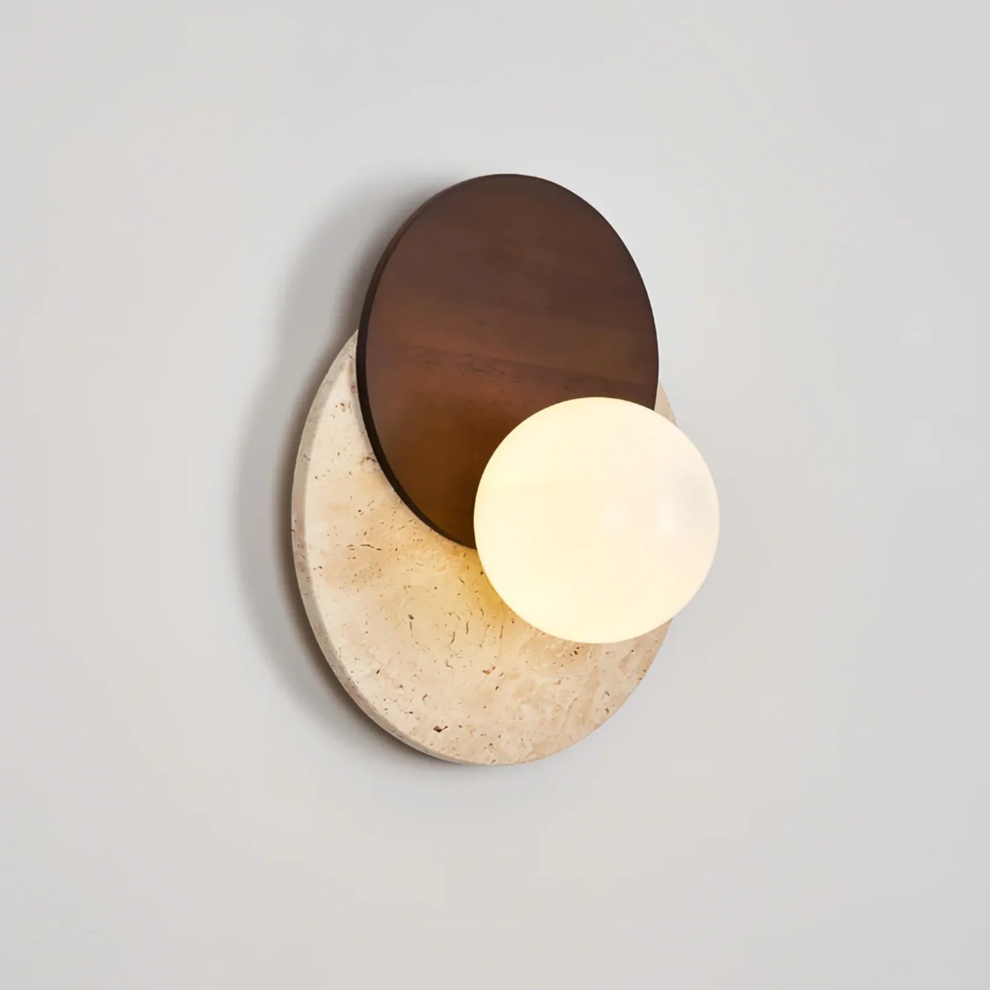 Lunar Eclipse Travertine Wall Lamp