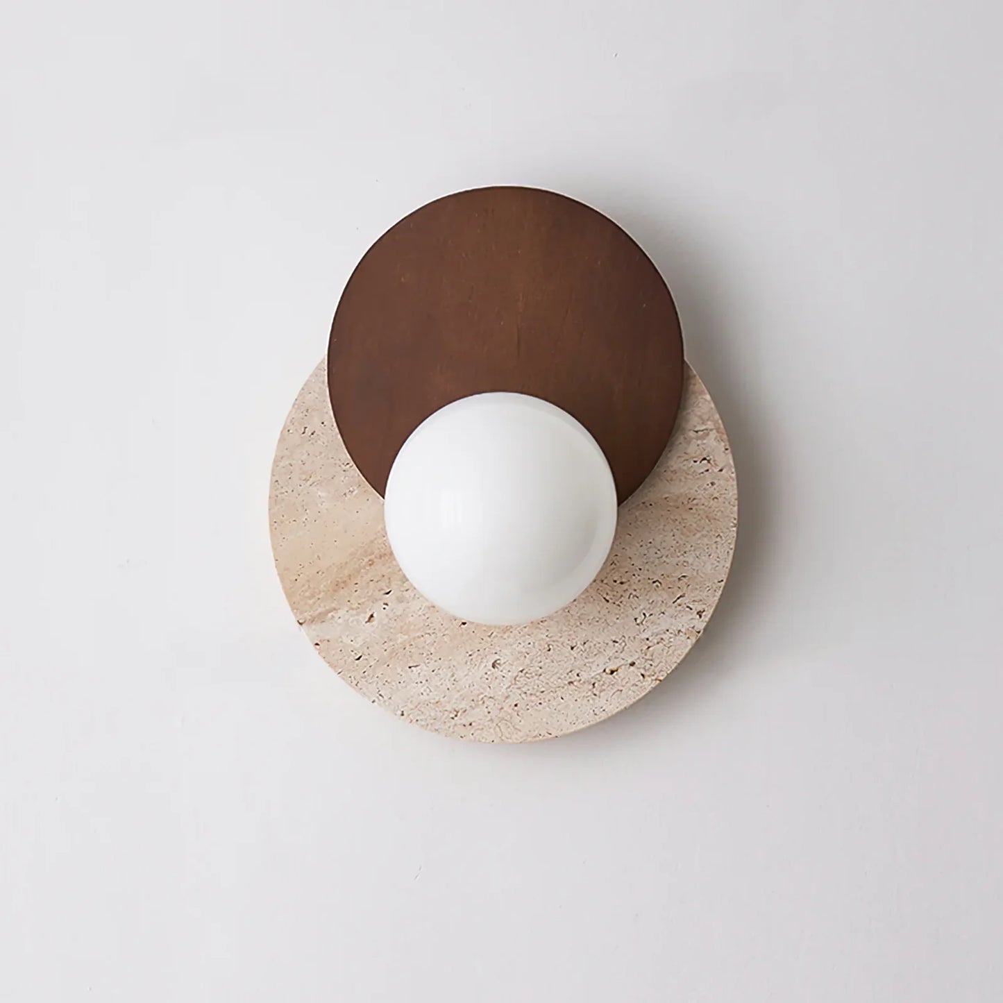 Lunar Eclipse Travertine Wall Lamp