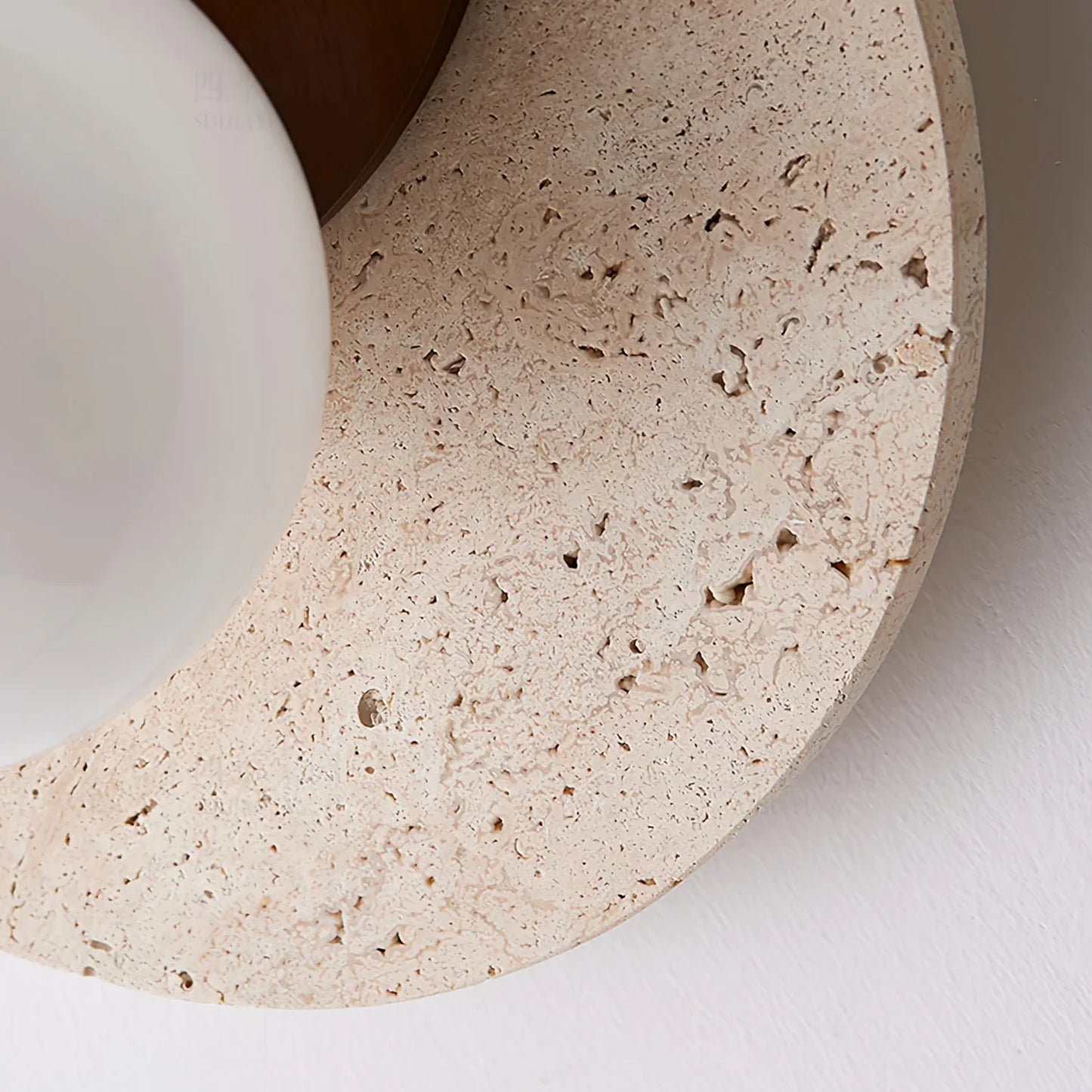 Lunar Eclipse Travertine Wall Lamp