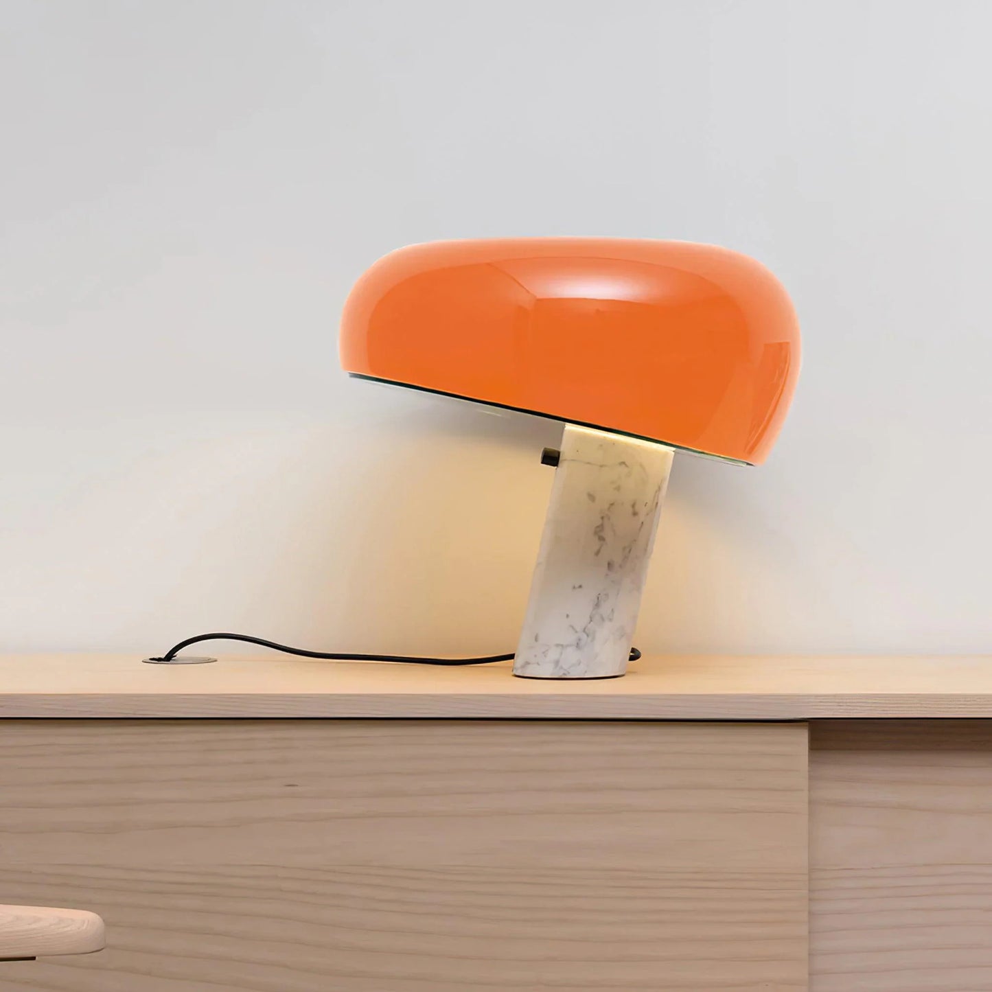 Marble Snoopy Glass Table Lamp