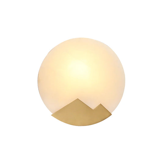 Modern Alabaster Brass Wall Light