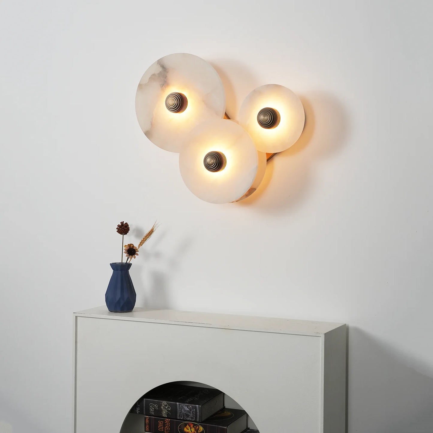 Modern Alabaster Round Wall Lamp