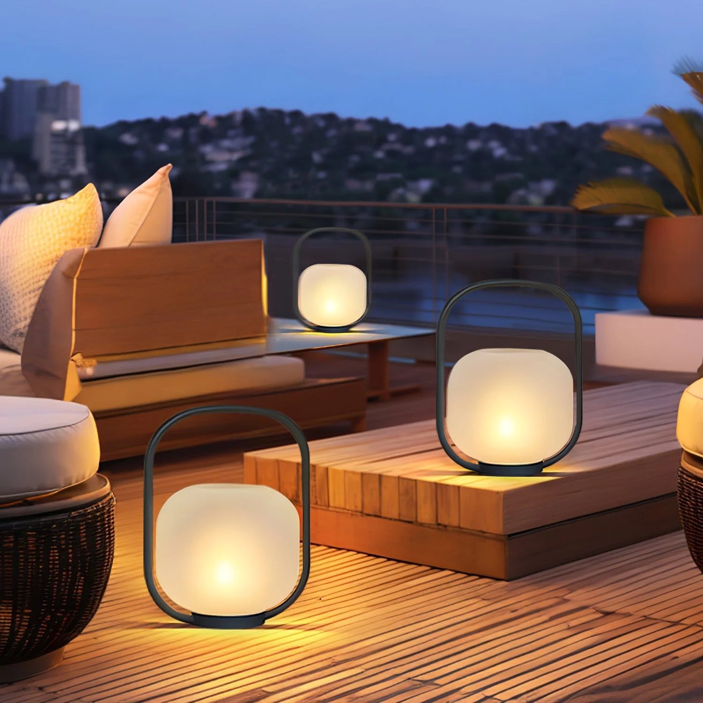 Modern Portable Lantern Outdoor Table Lamp