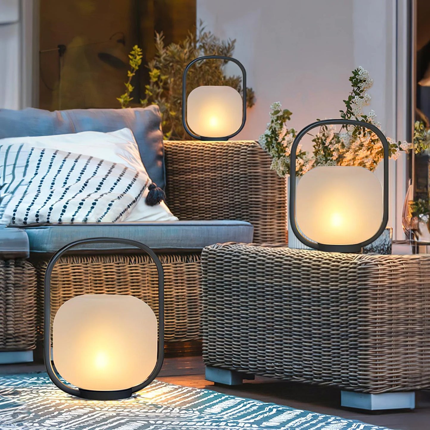Modern Portable Lantern Outdoor Table Lamp