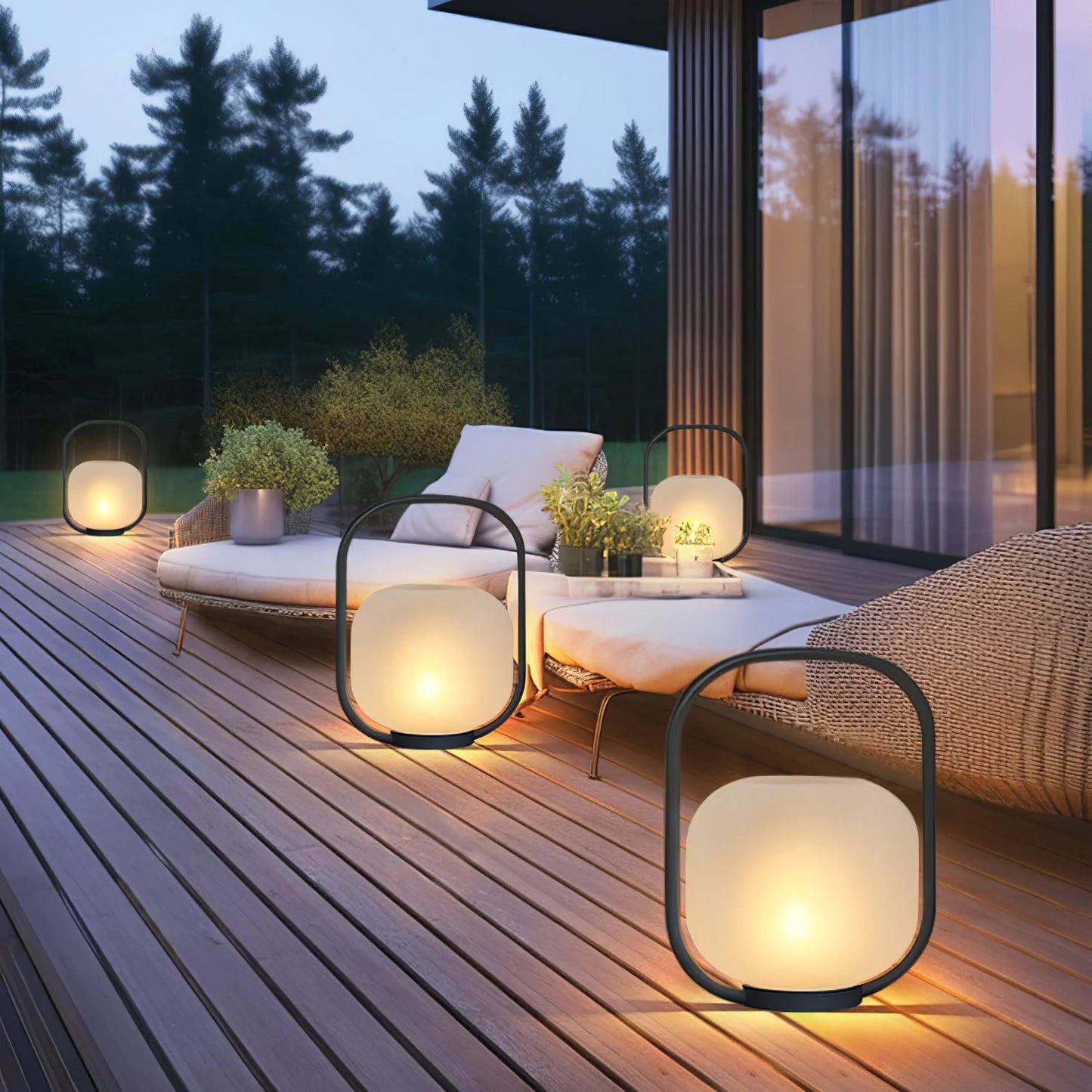 Modern Portable Lantern Outdoor Table Lamp
