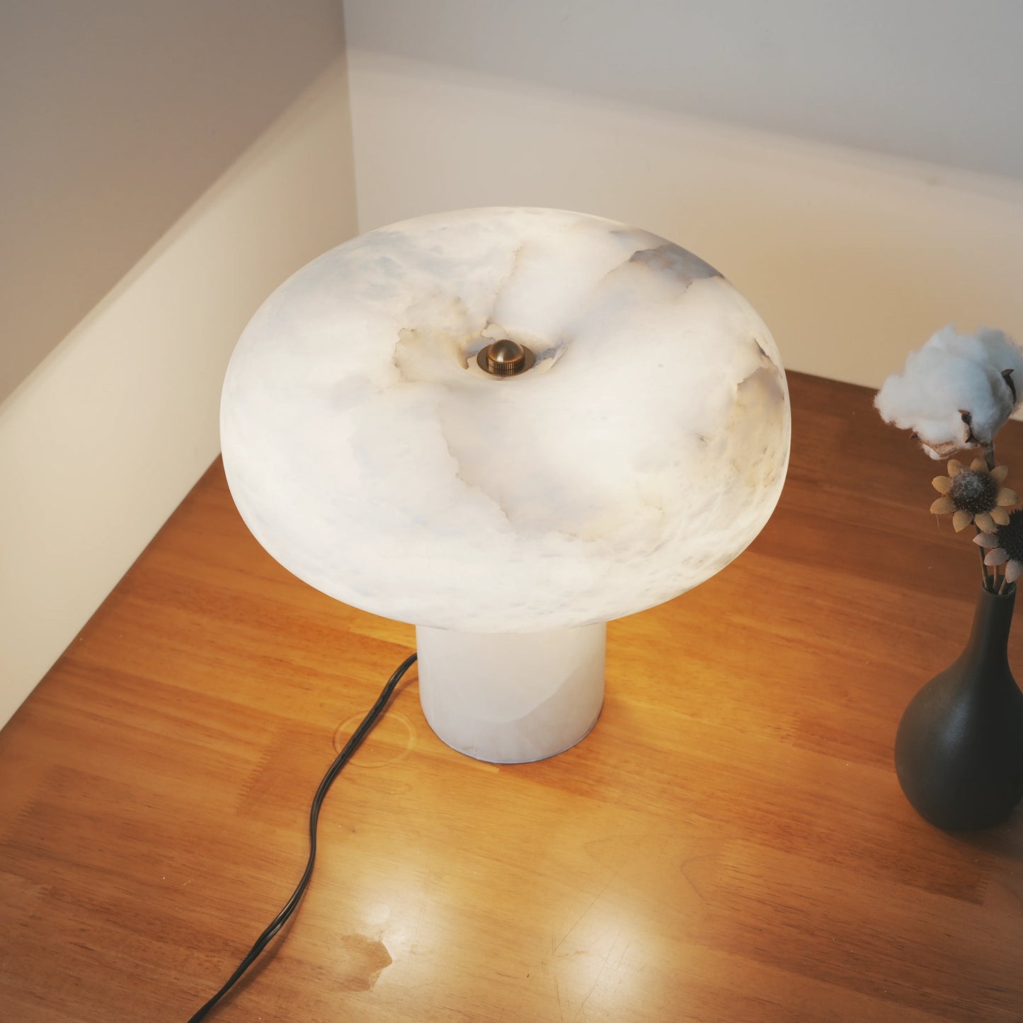Mushroom Type Alabaster Table Lamp
