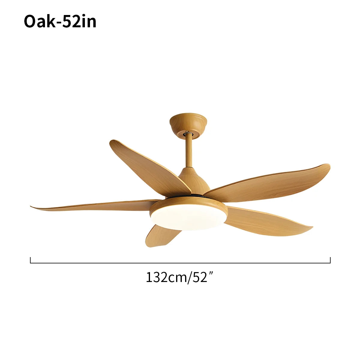5 Blade Contemporary Ceiling Fan with LED Light