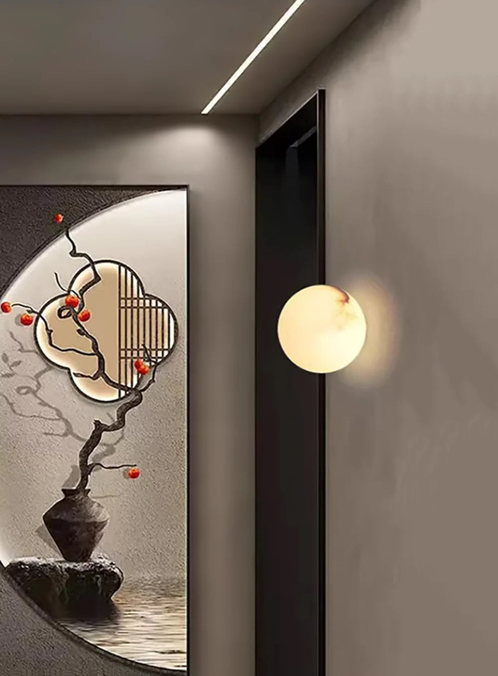 Orb Alabaster Wall Lamp