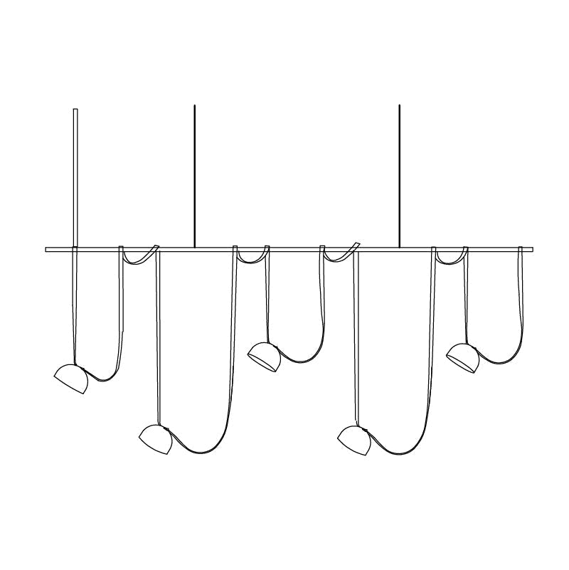 Light Rail Semispheres Canvas Pendant Lamp