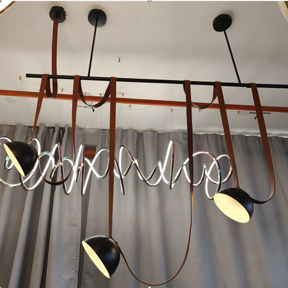 Light Rail Semispheres Canvas Pendant Lamp