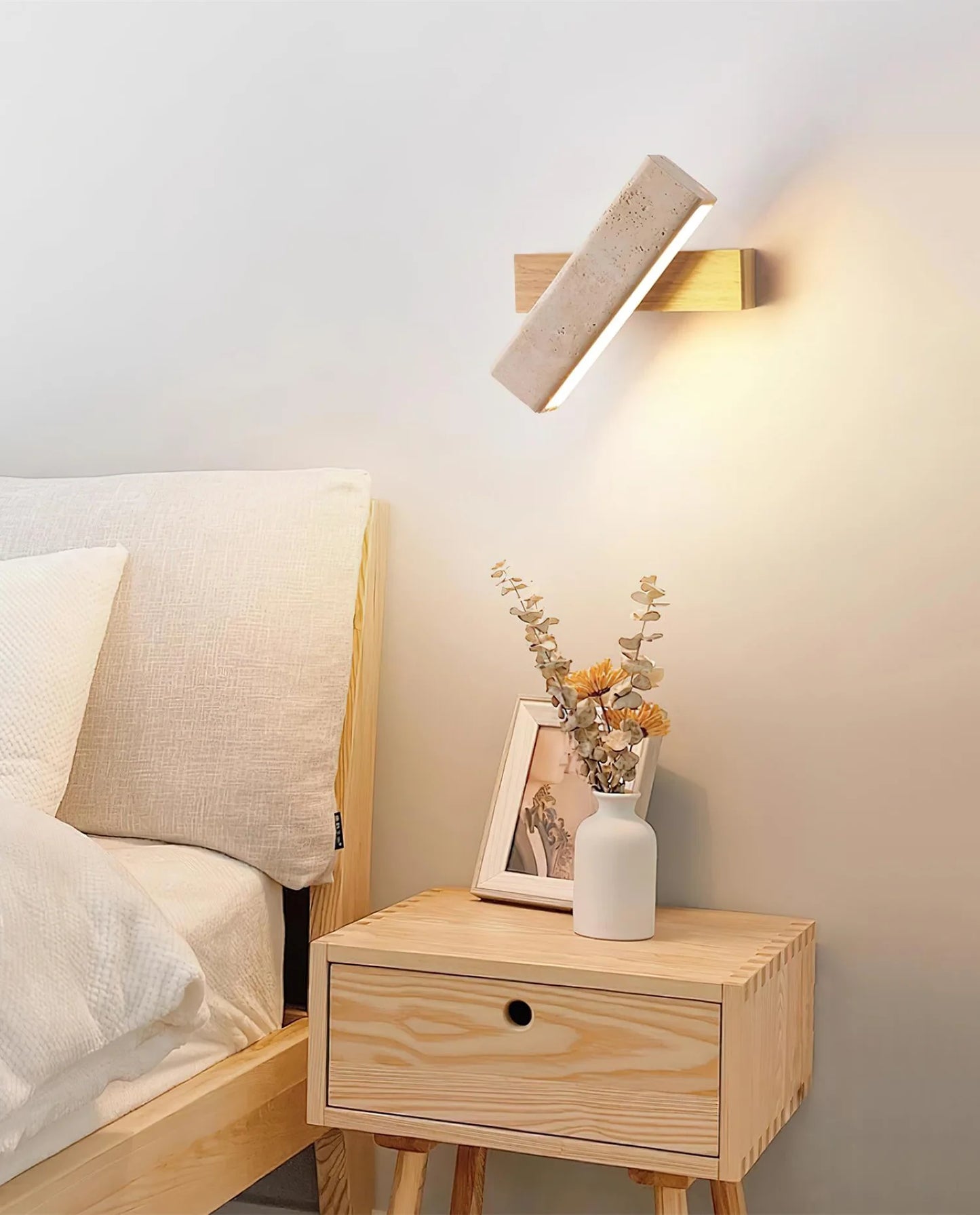 Rectangle Tonya Travertine Wall Lamp