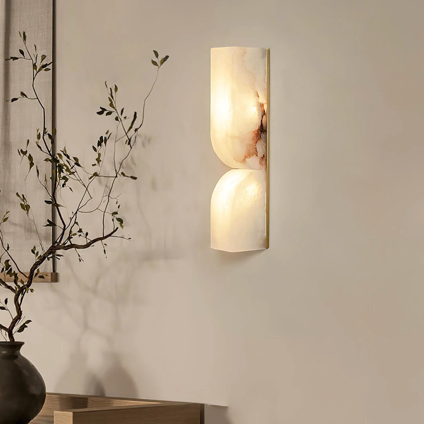 Rectangular Alabaster Essence Wall Sconce