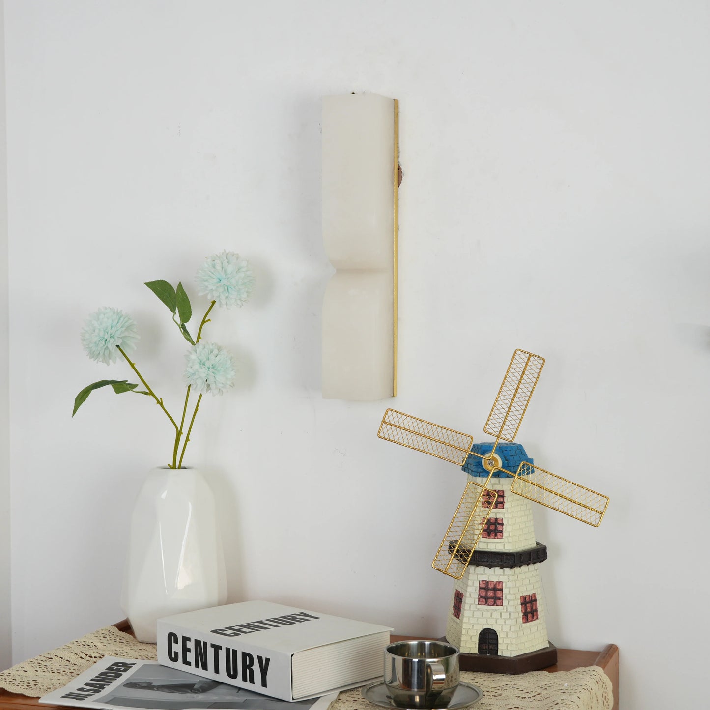 Rectangular Alabaster Essence Wall Sconce