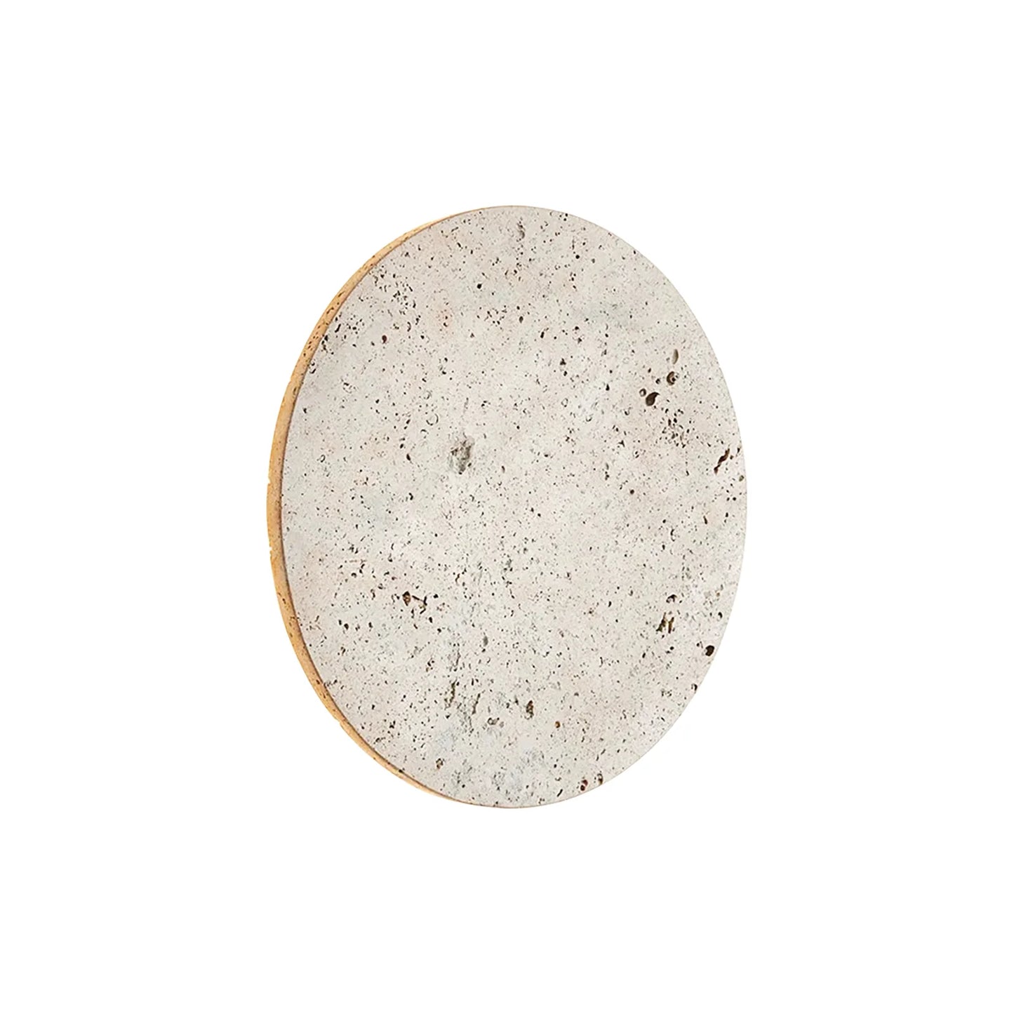 Round Natural Travertine Wall Lamp