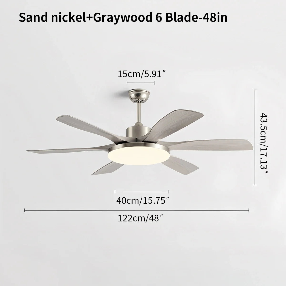 Living Room 6-Leaf Ceiling Fan Light