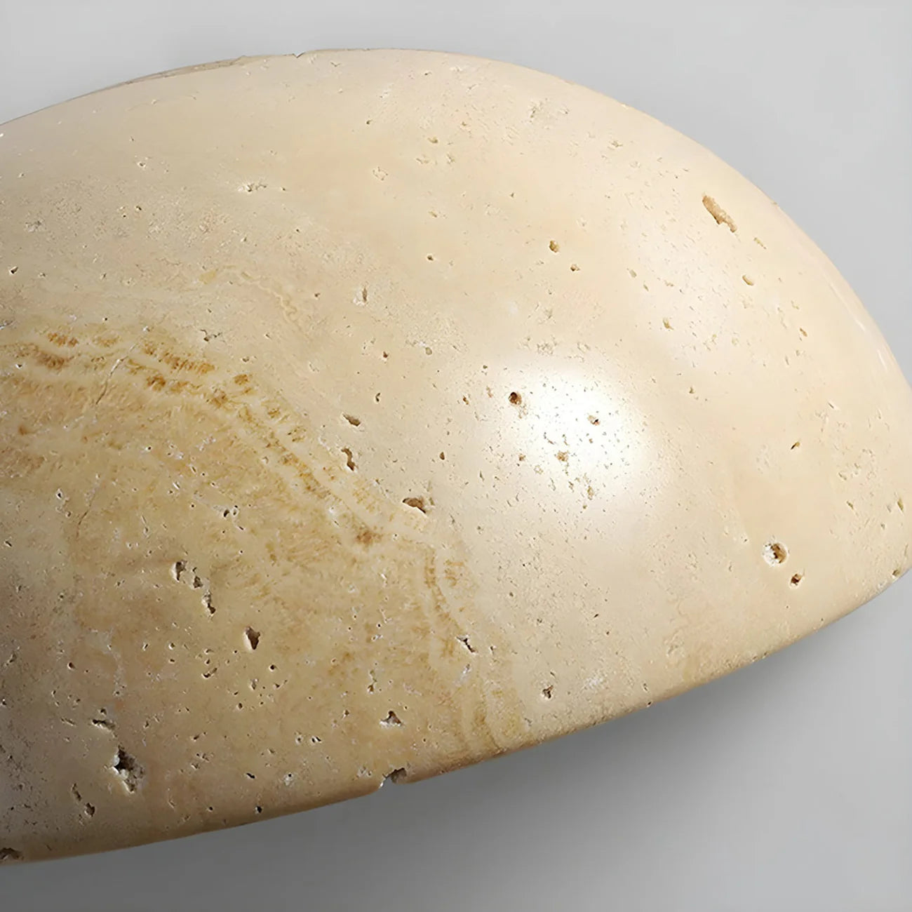 Semicircular Twilight Travertine Wall Lamp