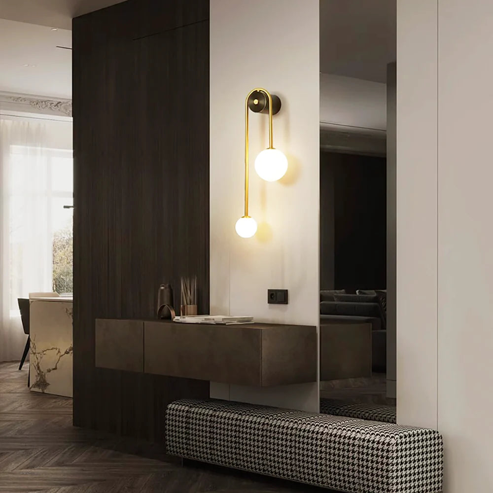 Spherical Light Luxury Wall Lamp