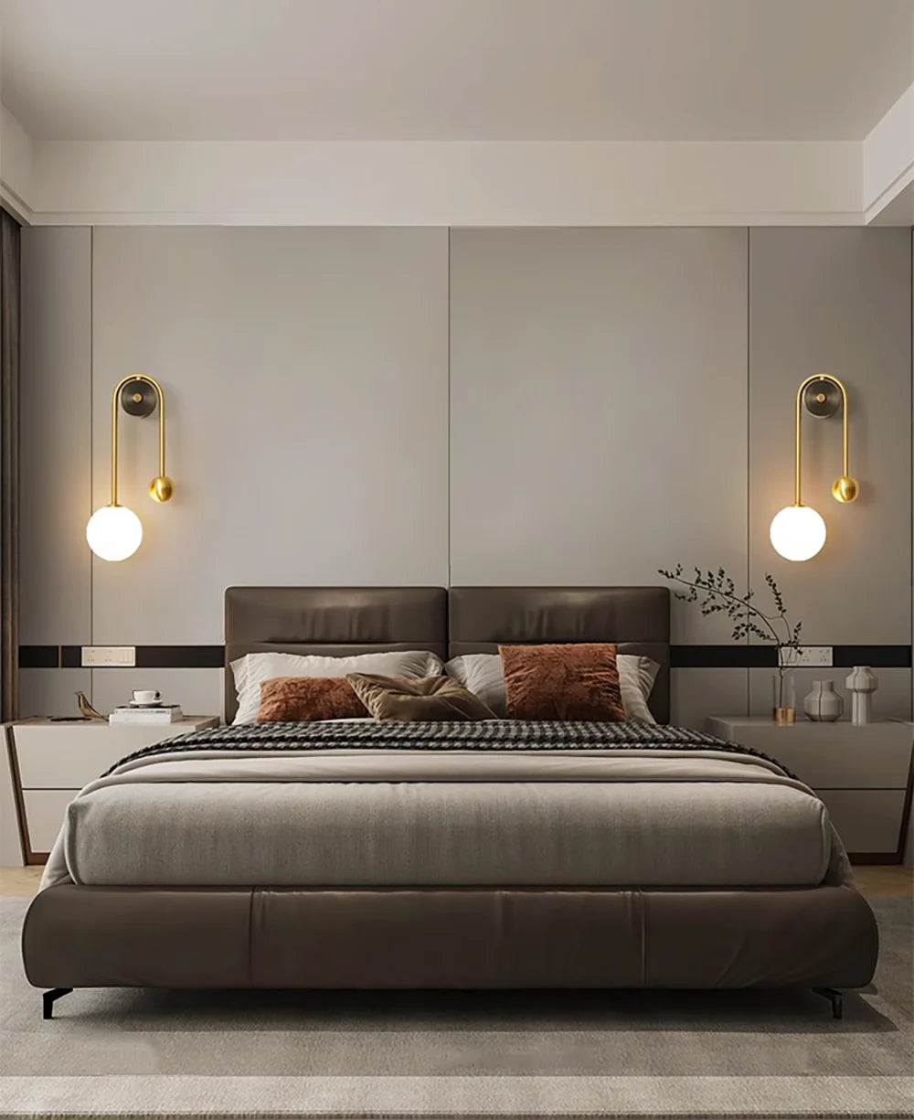 Spherical Light Luxury Wall Lamp