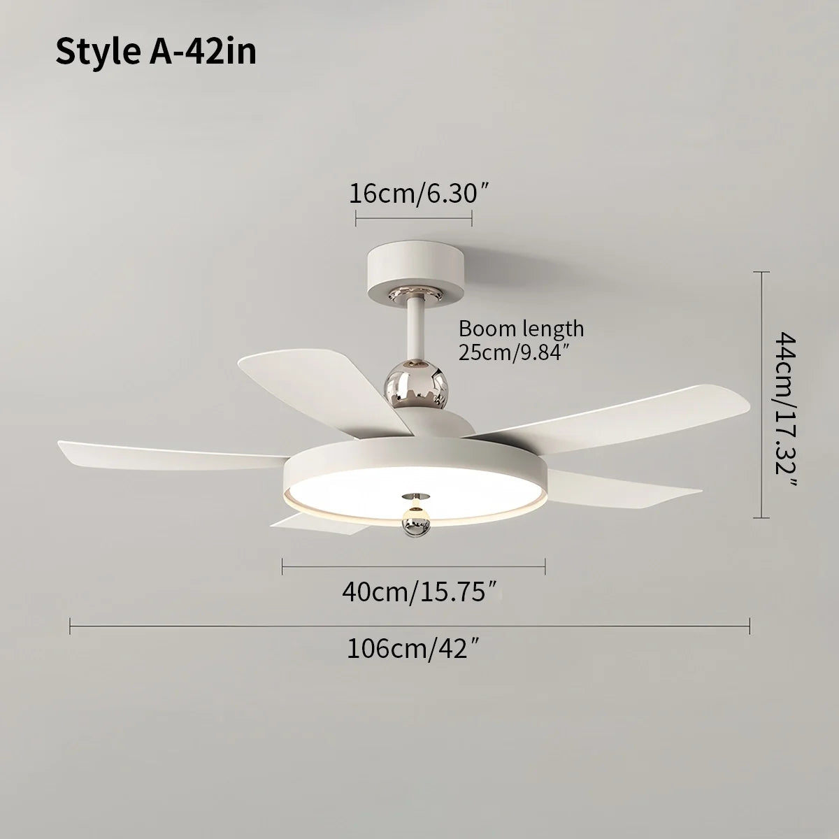 Silent Ceiling Fan with Light & Remote Control