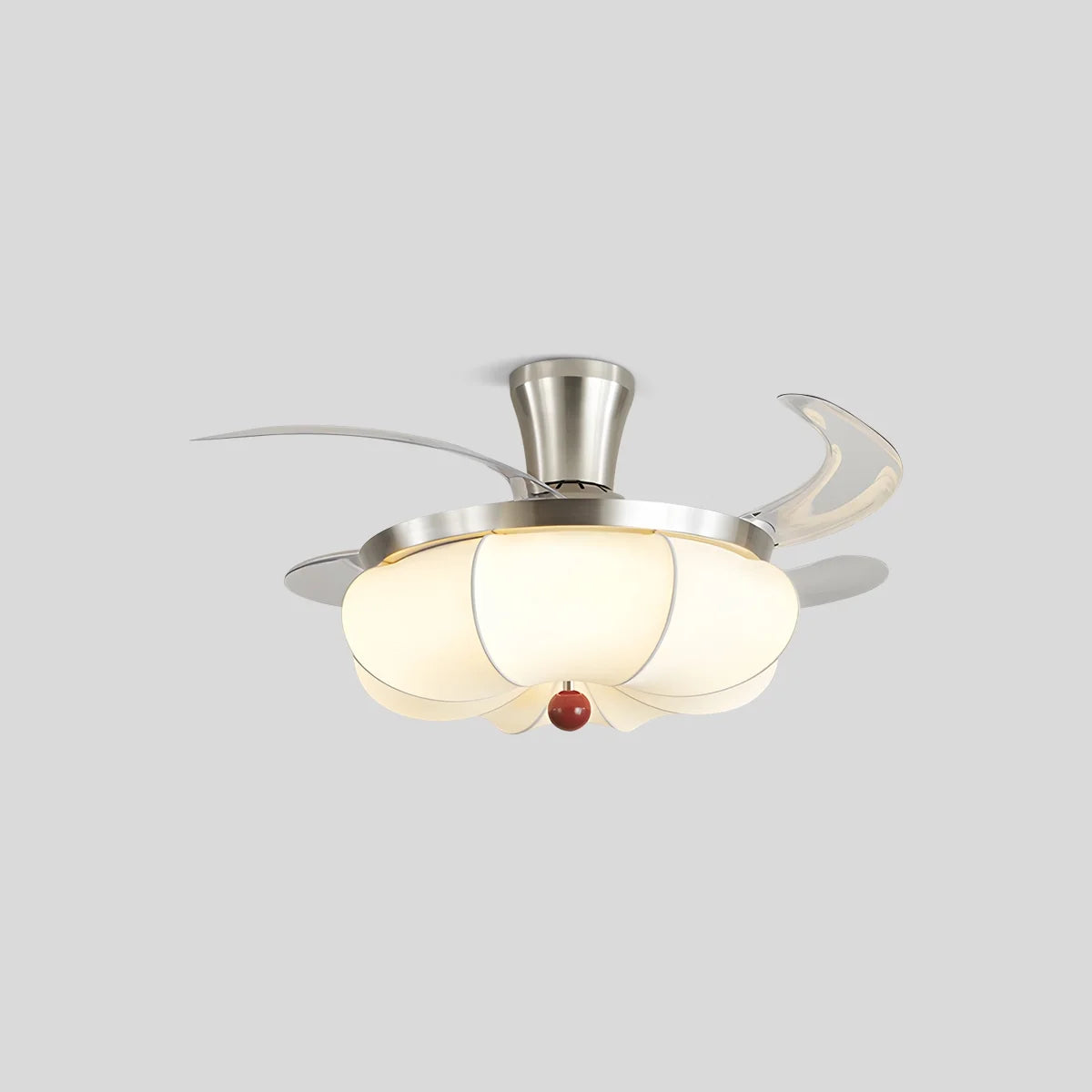 Retro Fabric Ceiling Fan Light for Dining Room