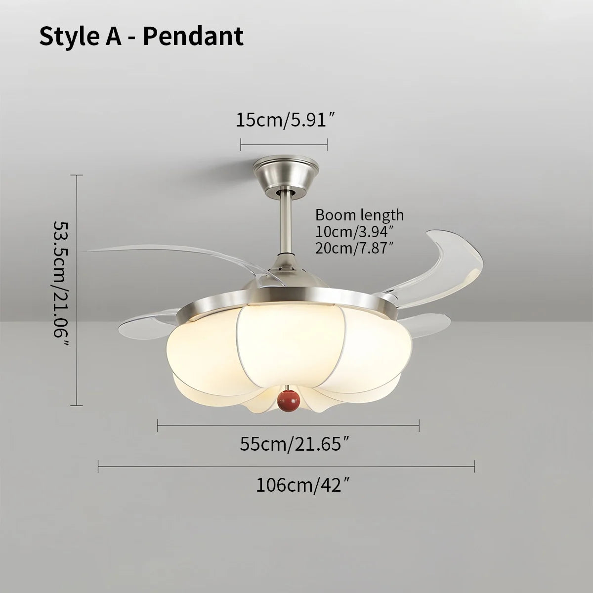 Retro Fabric Ceiling Fan Light for Dining Room