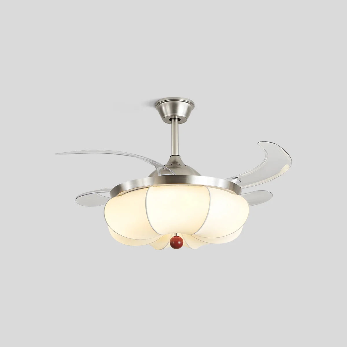 Retro Fabric Ceiling Fan Light for Dining Room