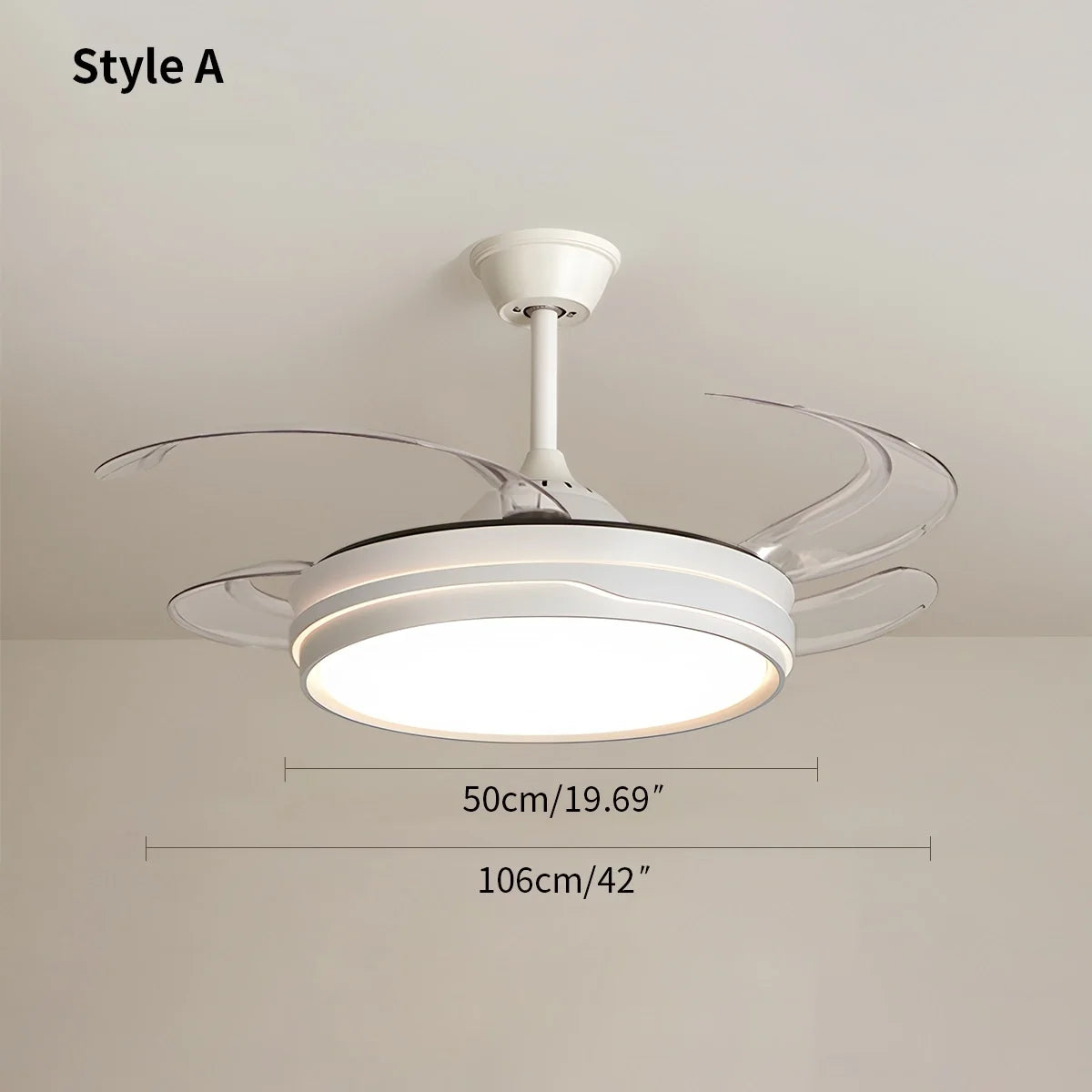 LED Ceiling Fan Light with Remote Control