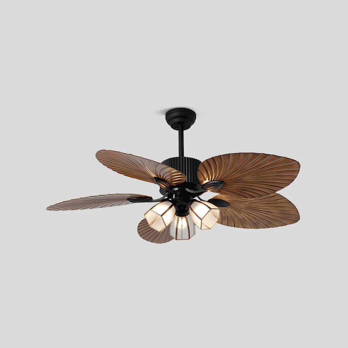 Tropical Palm Leaves Ceiling Fan with Light