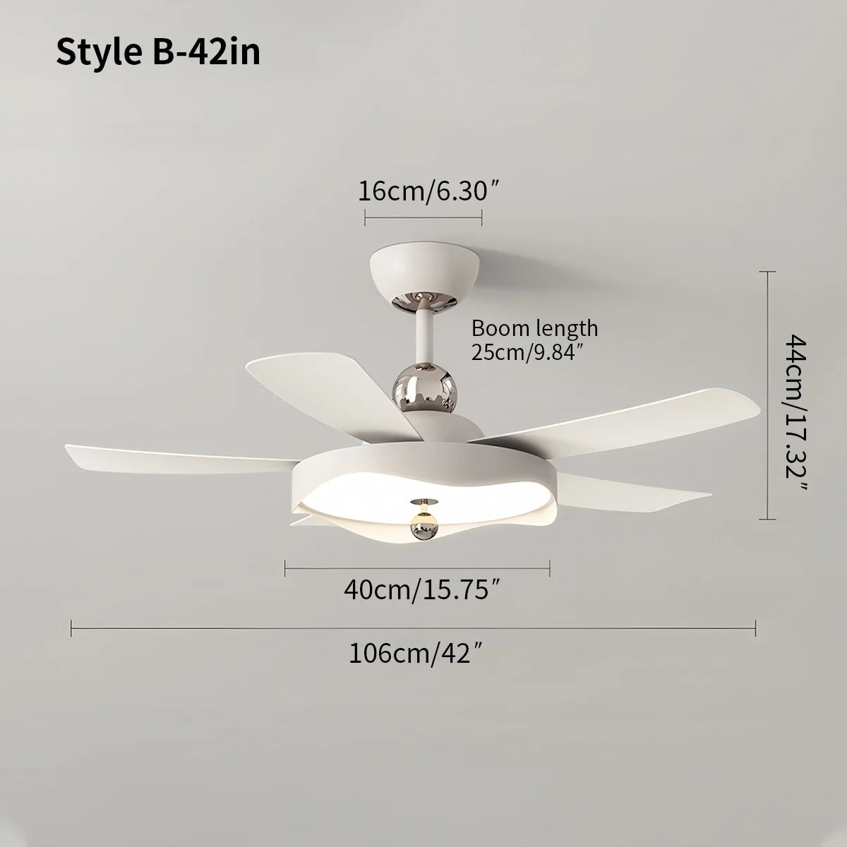 Silent Ceiling Fan with Light & Remote Control