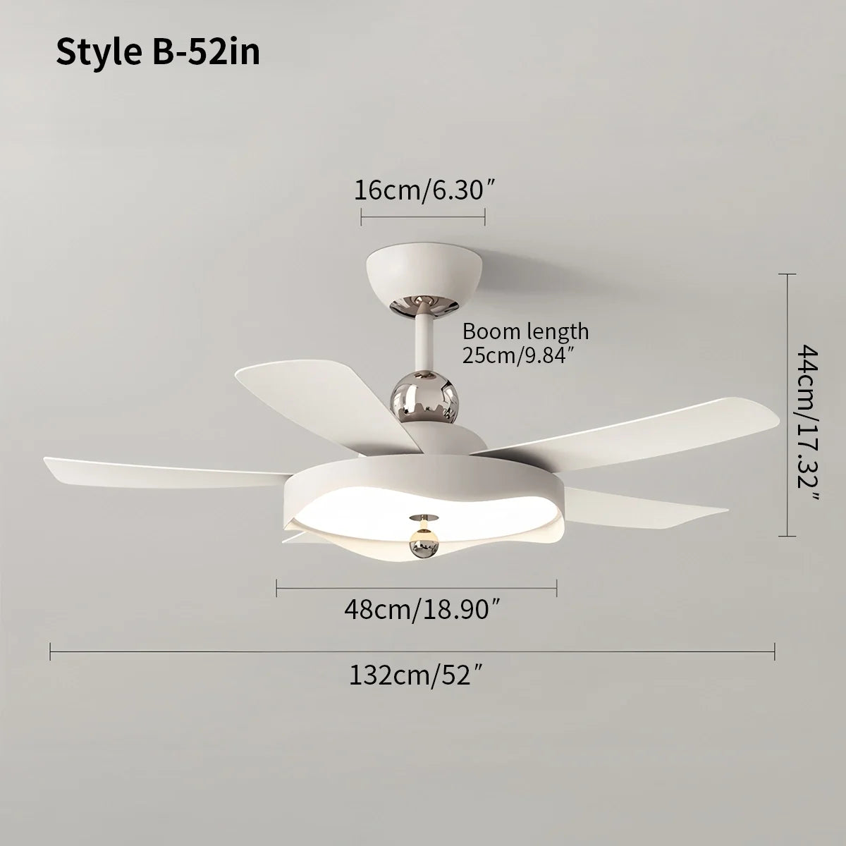 Silent Ceiling Fan with Light & Remote Control