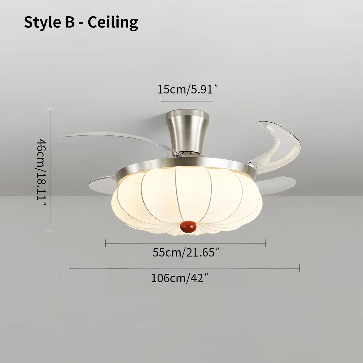 Retro Fabric Ceiling Fan Light for Dining Room