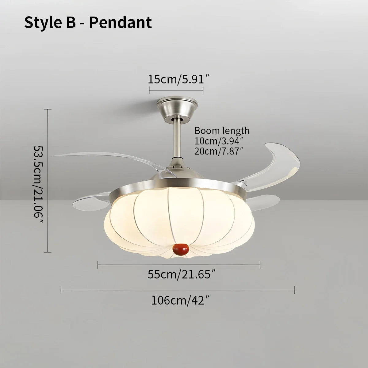 Retro Fabric Ceiling Fan Light for Dining Room