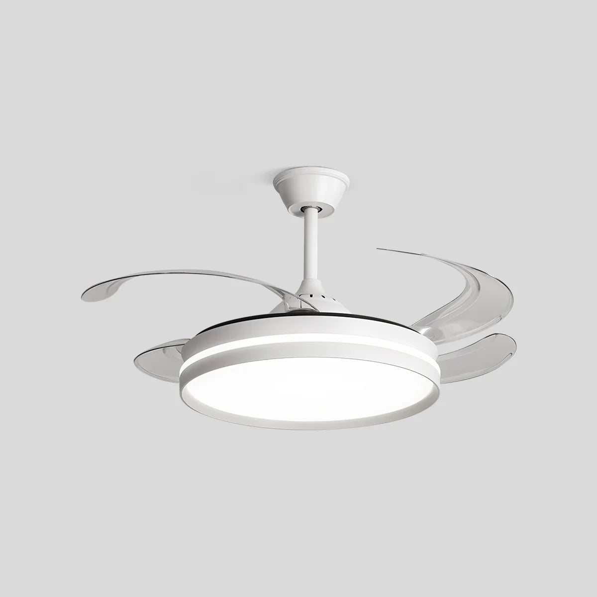 Modern Silent Remote Control Ceiling Fan with Light