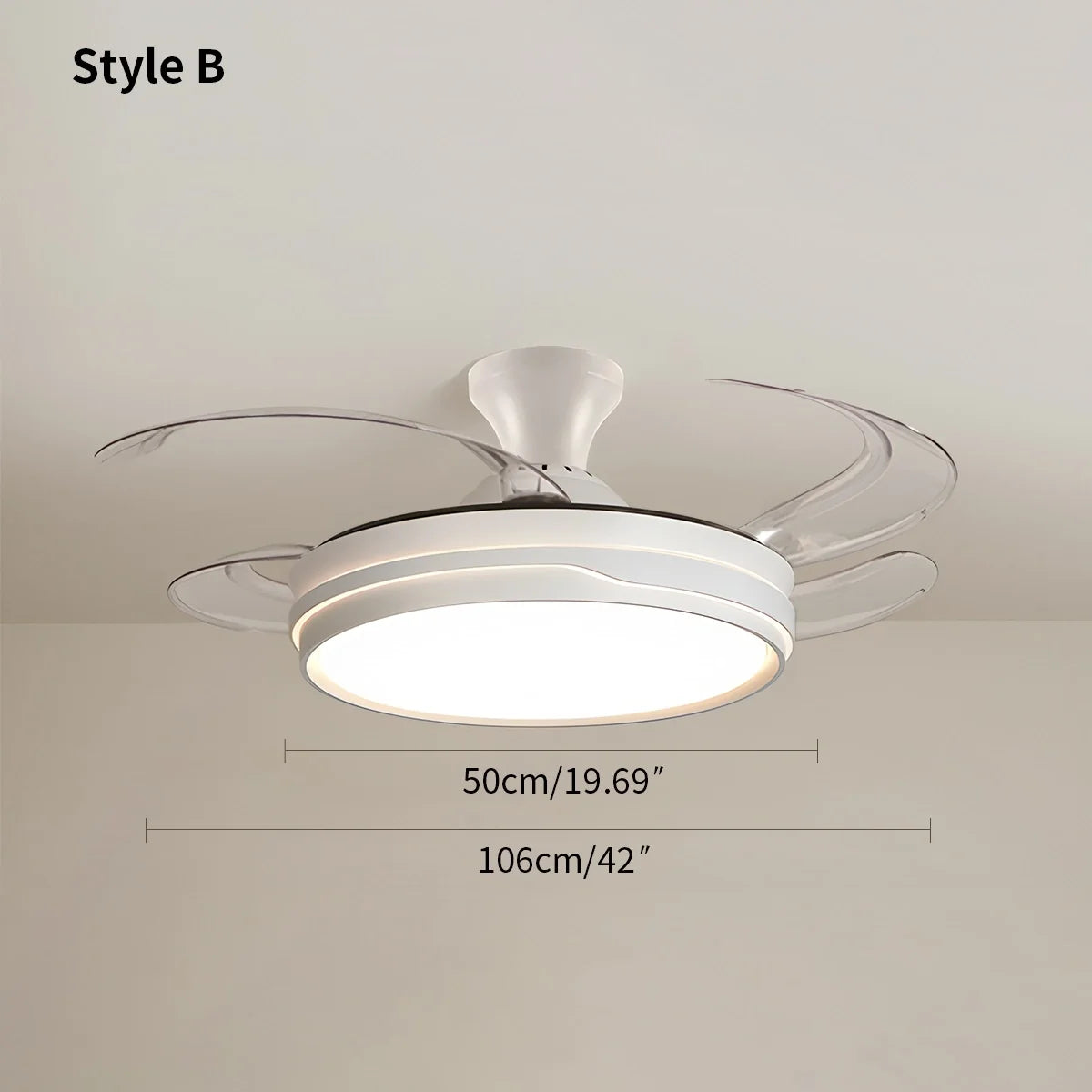 LED Ceiling Fan Light with Remote Control