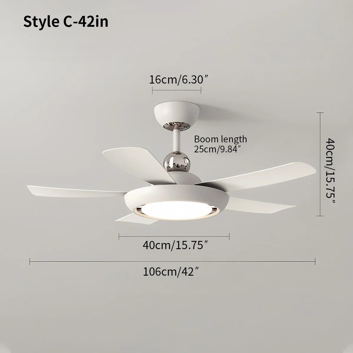 Silent Ceiling Fan with Light & Remote Control