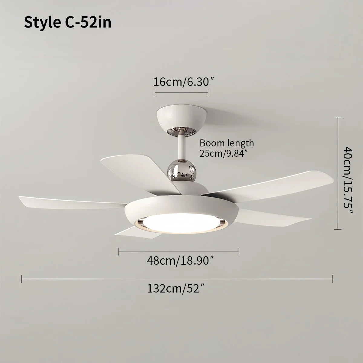 Silent Ceiling Fan with Light & Remote Control