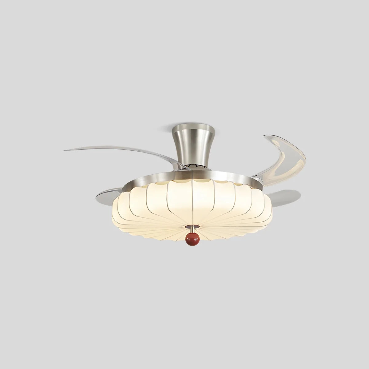 Retro Fabric Ceiling Fan Light for Dining Room