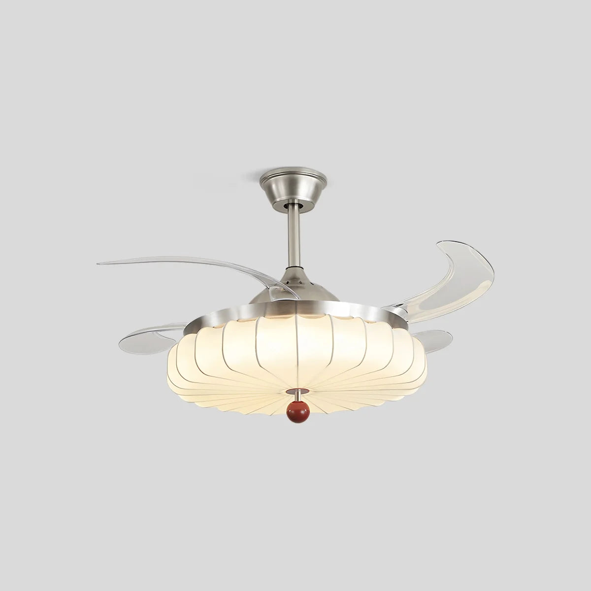 Retro Fabric Ceiling Fan Light for Dining Room
