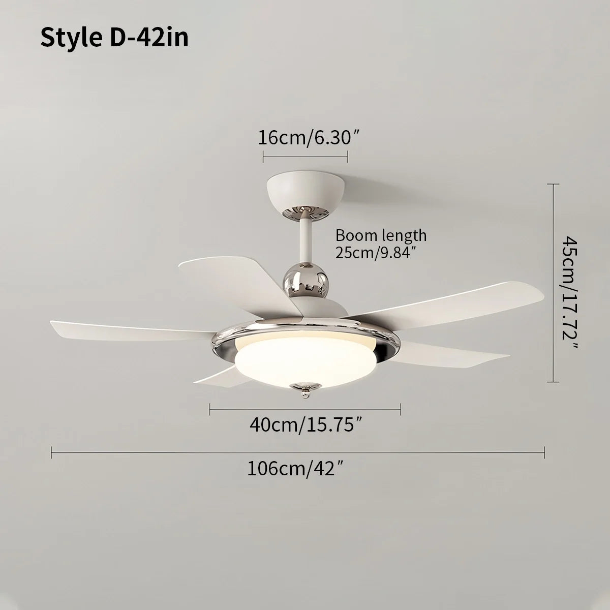 Silent Ceiling Fan with Light & Remote Control