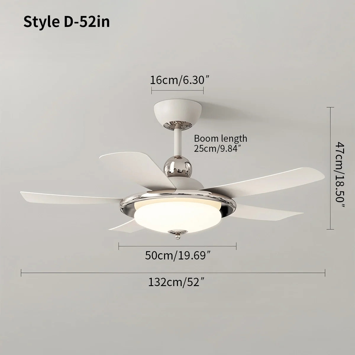 Silent Ceiling Fan with Light & Remote Control